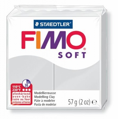 Gyurma, 57 g, égethető, FIMO "Soft", delfinszürke